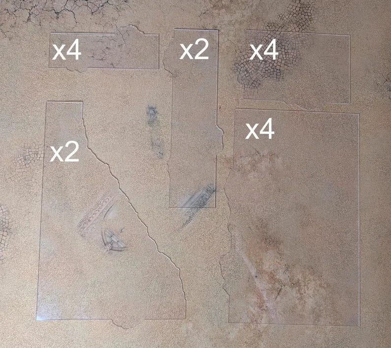 11th Edition Clear Acrylic Terrain Footprints